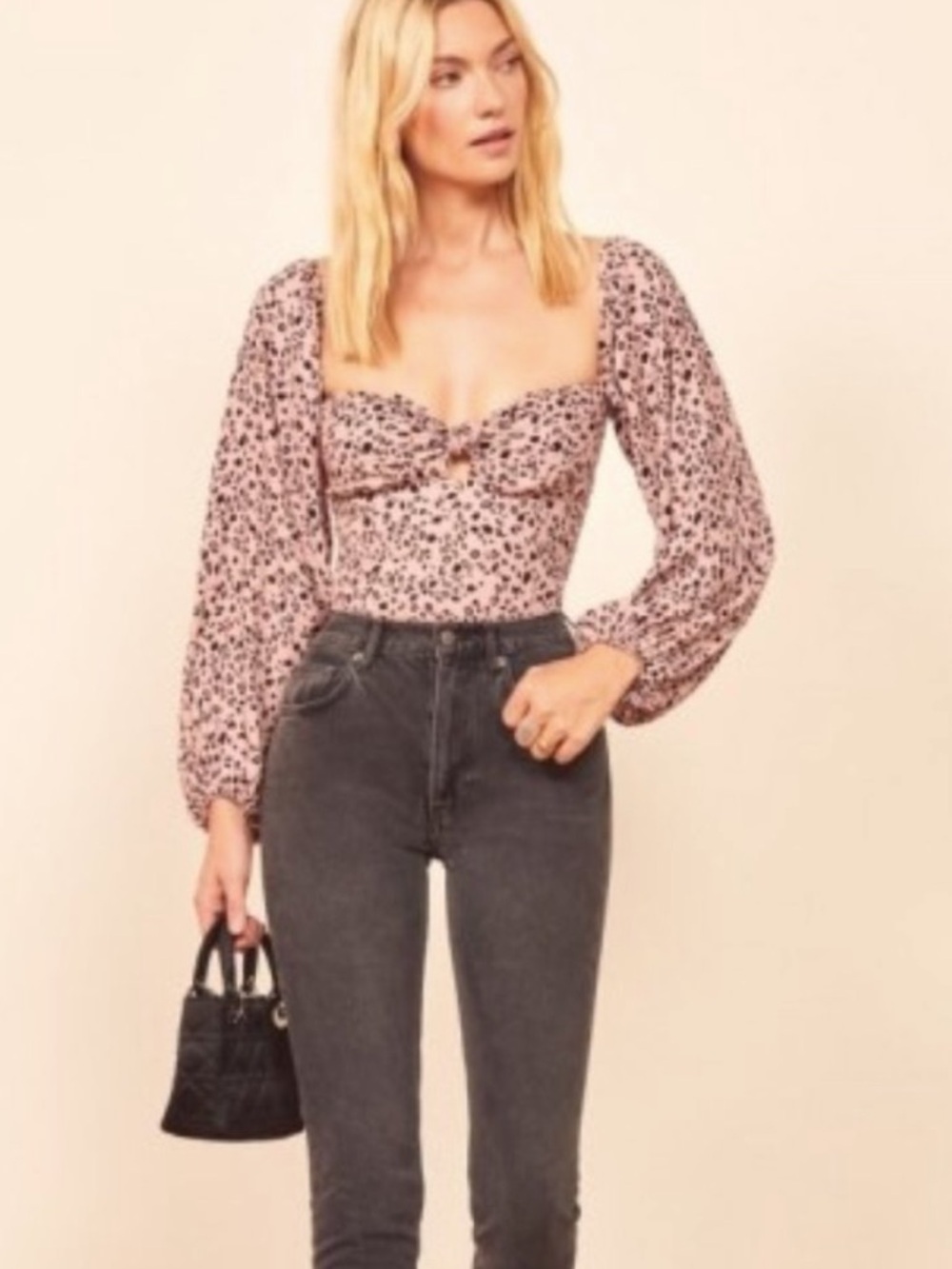 Reformation Simi Top in Pink Panther Size 4 Quiet Luxury Office - Picture 7 of 13